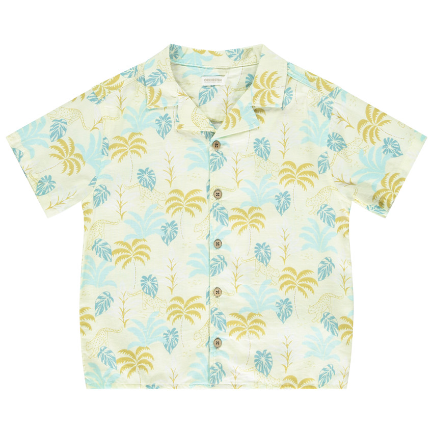 Camisa de manga corta estampada con palmeras para niño  Additional Camisa de manga corta estampada con palmeras para niño