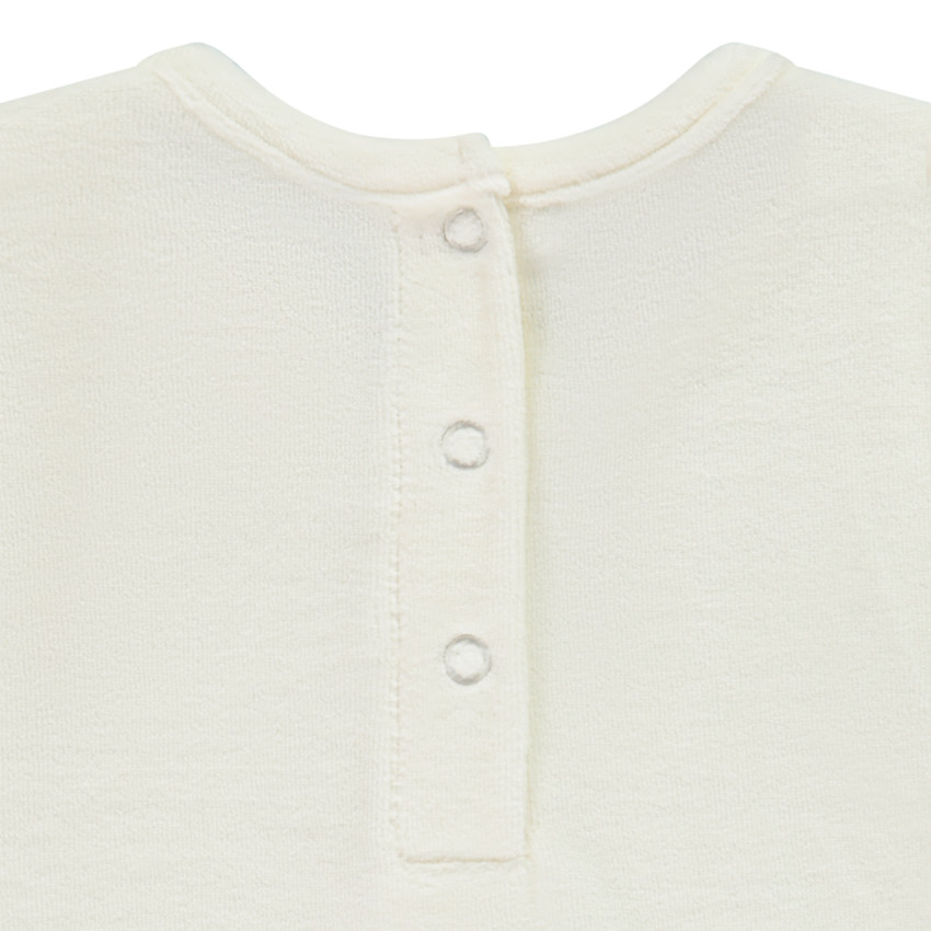 Set pyjama 2 pièces en velours avec reine fantaisie pour bébé fille avec ouvertures différentes selon l'âge 