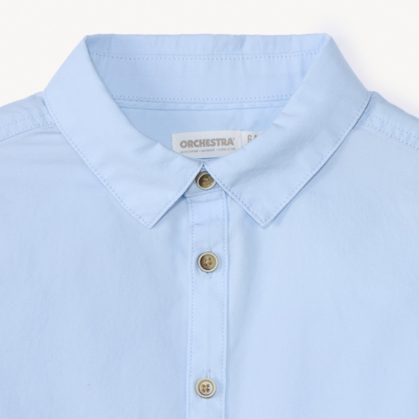 Camisa de manga larga lisa para niño 