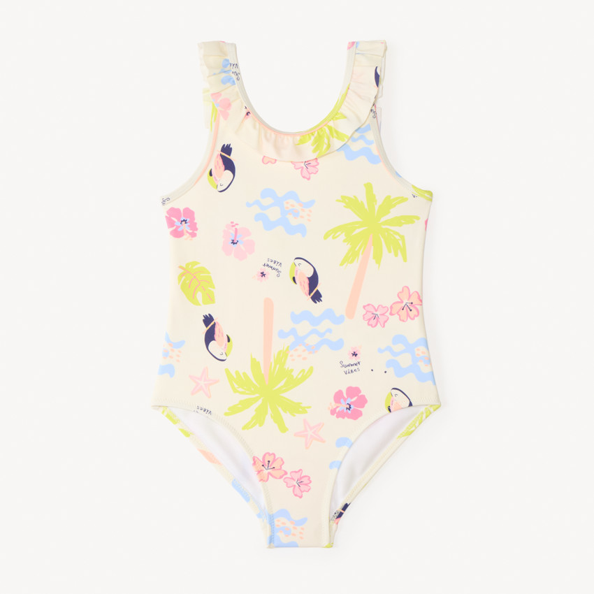 Bañador de una pieza con estampado divertido para niña 
