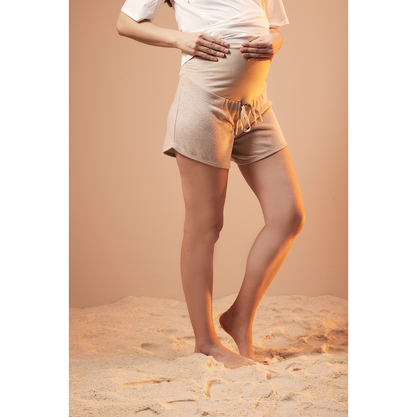 Short de felpa con lúrex para embarazadas 