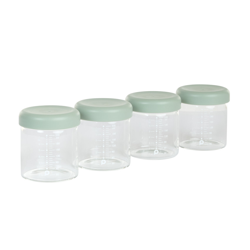 Juego de 4 tarros de conservación de vidrio - 220 ml 