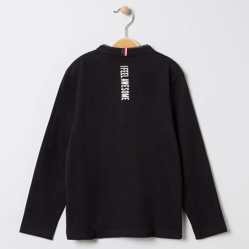 Camiseta de manga larga efecto  2 en 1 con detalles en chambray  Additional Camiseta de manga larga efecto  2 en 1 con detalles en chambray