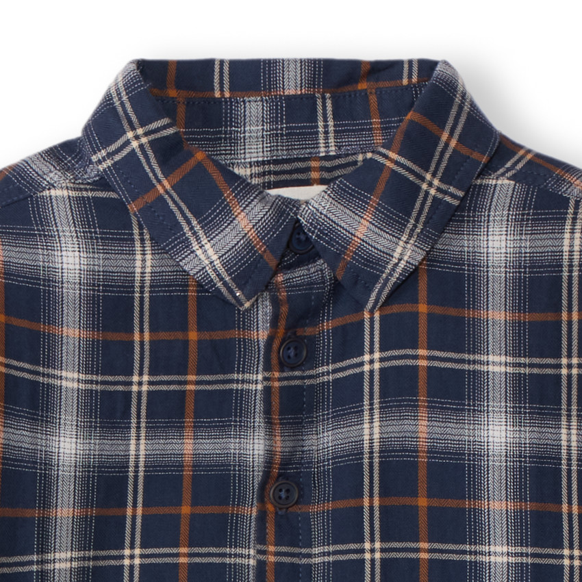 Chemise manches longues à carreaux pour garçon 