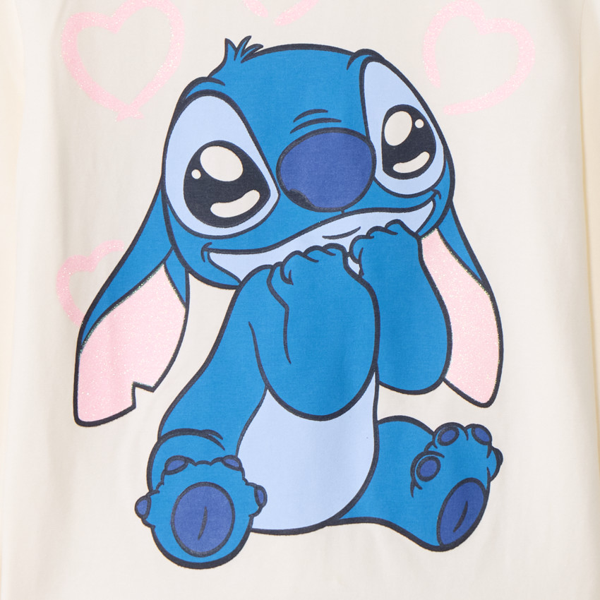 T-shirt manches longues Stitch Disney pour fille 