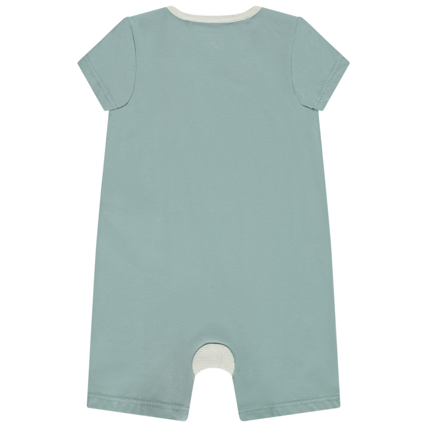 Combinaison de manga corta bordada de hipopótamo + orejas 3D para bebé niño 