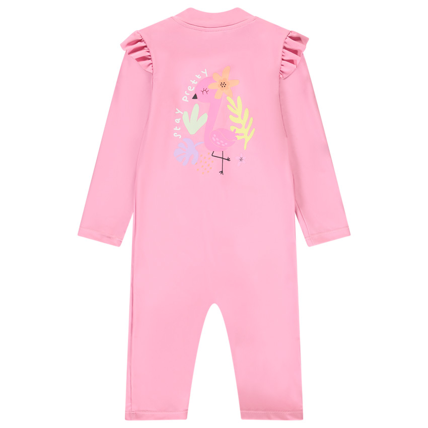 Pelele de baño anti-UV con estampado de flamencos para bebé niña 