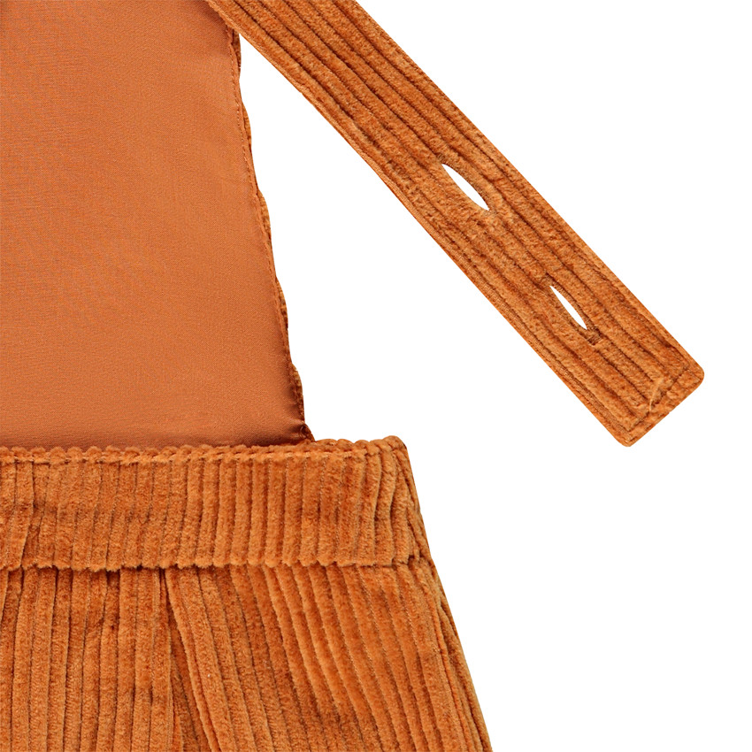 Pelele corto de terciopelo para niña 