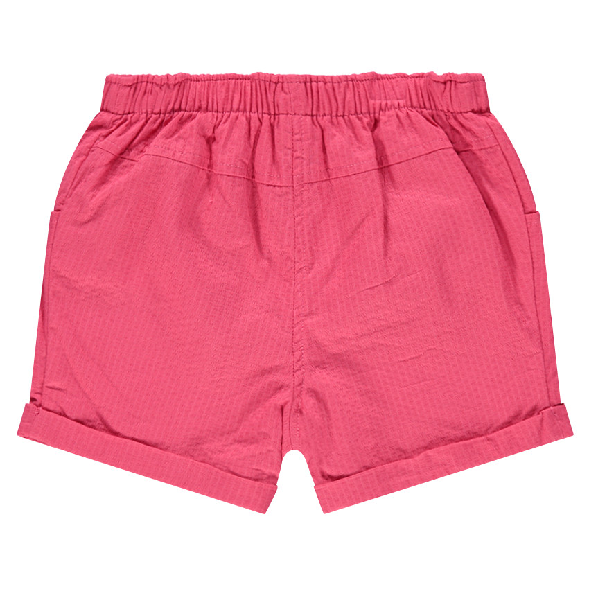 Pantalón corto de fantasía con flores bordadas 