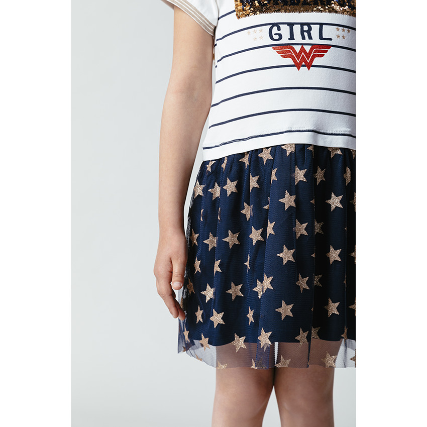 Vestido efecto 2 en 1 tul y lentejuelas Wonder Woman  Additional Vestido efecto 2 en 1 tul y lentejuelas Wonder Woman