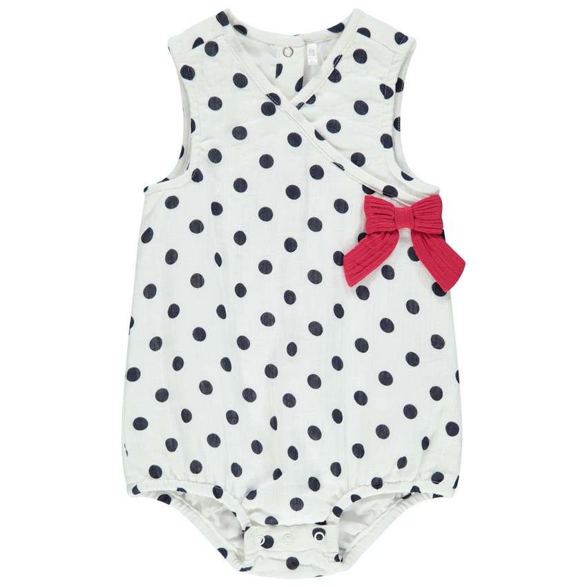 Body y lunares con cuello cruzado y lazo  