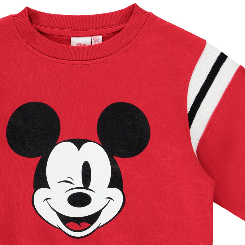 Sweat en molleton rouge pour enfant garçon print Mickey recto verso Main Sweat en molleton rouge pour enfant garçon print Mickey recto verso