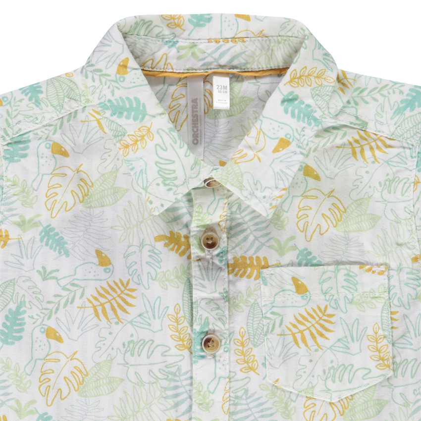 Conjunto 2 piezas estampado hojas para bebé niño 