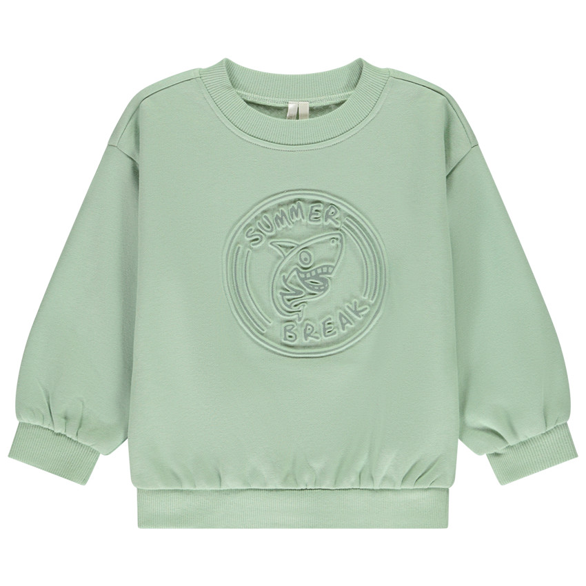 Sudadera oversize con estampado en relieve para bebé niño 