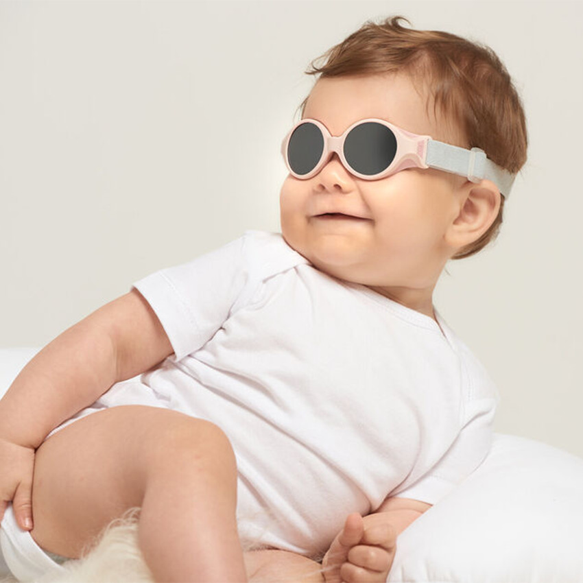 Gafas de sol con banda elástica 0-9 meses - Rosa Dragée 