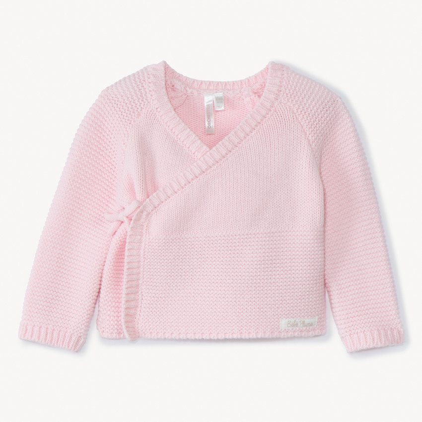 Gilet de punto efecto cruzado para bebé niña prematura 