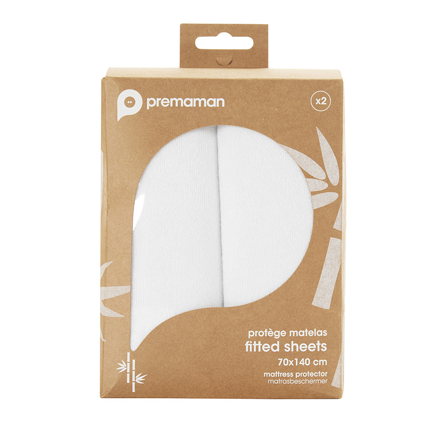 Lote de 2 protectores de colchón 70 x 140 cm 