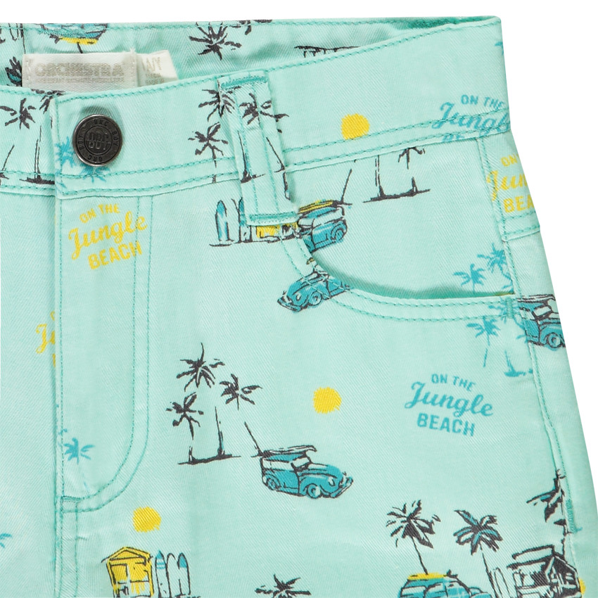Bermuda imprimé jungle beach pour garçon 