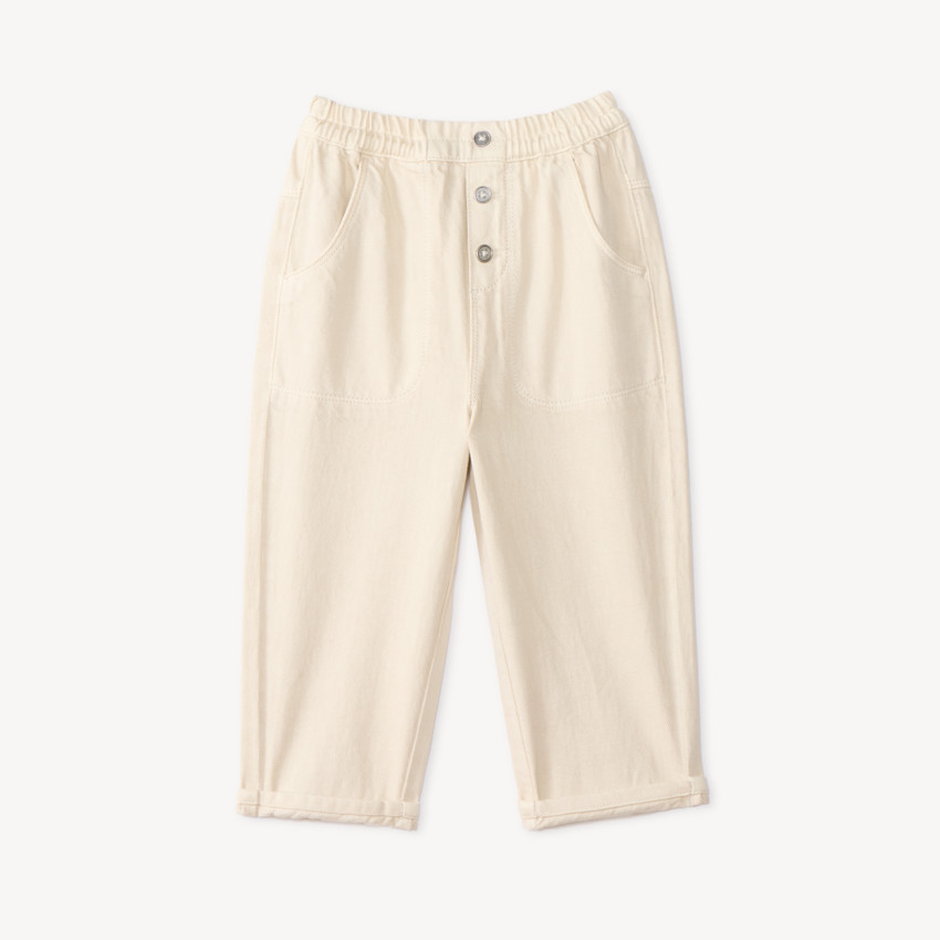 Pantalón de bebé niño de corte globito liso 