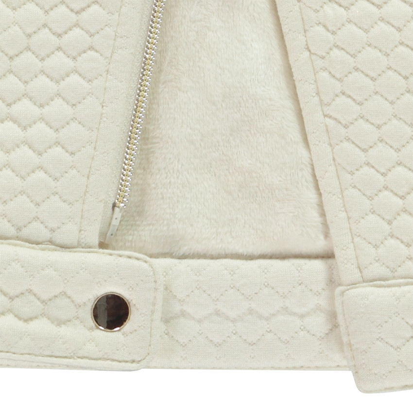 Chaqueta perfecto de molleton acolchado con forro de sherpa para bebé niña 