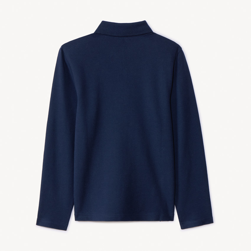 Polo manga larga liso para niño 