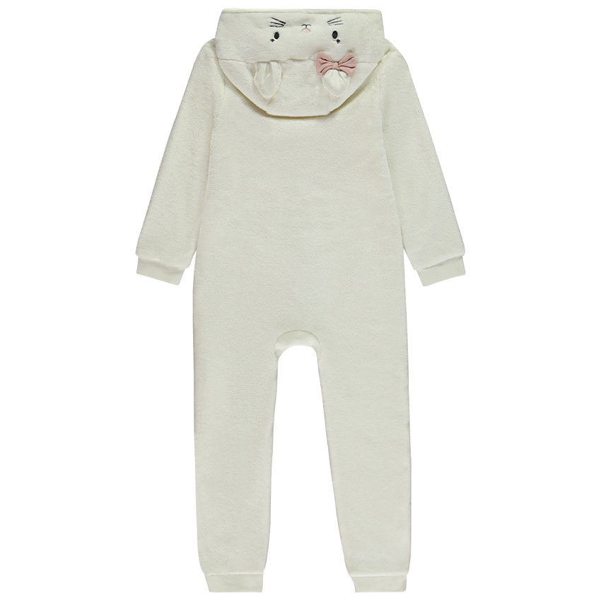 Pelele de sherpa con capucha de gato para niña  Additional Pelele de sherpa con capucha de gato para niña