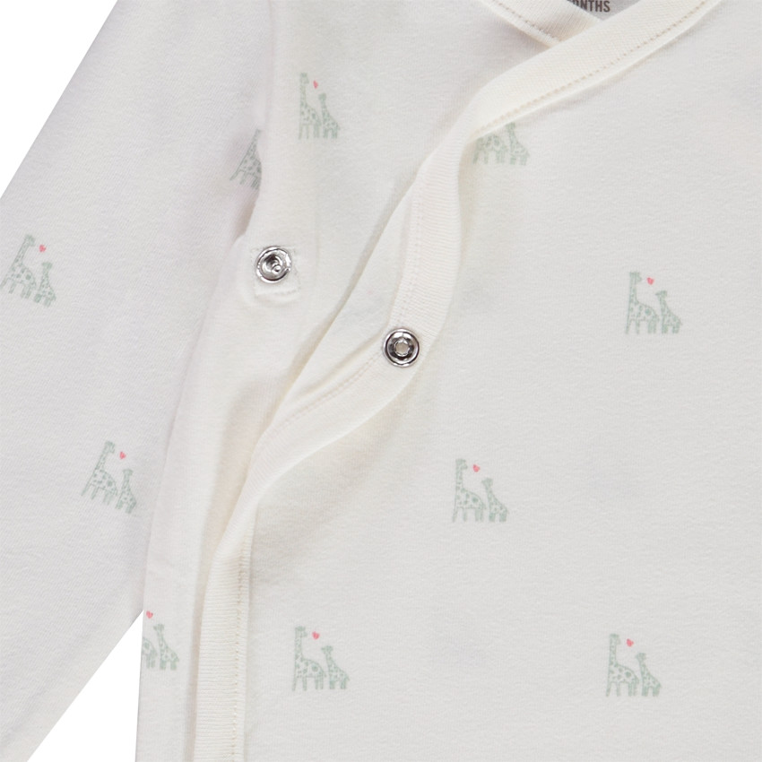 Pack de 5 bodies de manga larga para bebé niña con diferentes aperturas según la edad. 