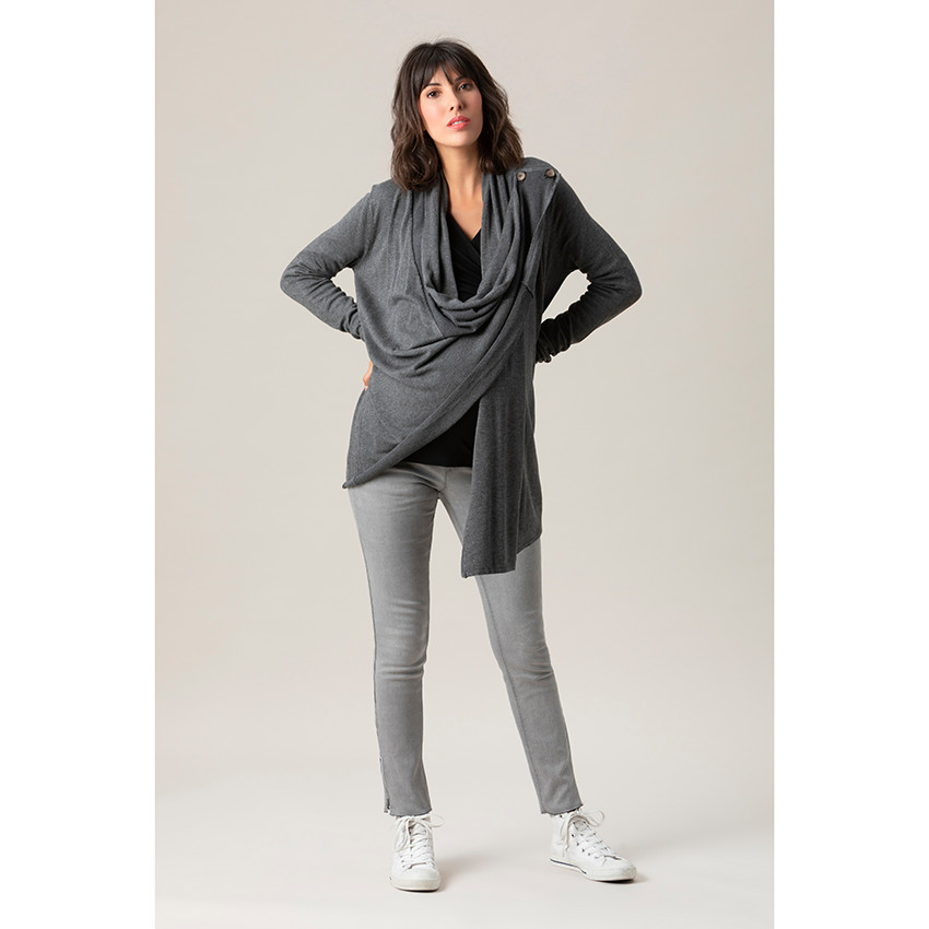 Chaqueta de premamá de punto con botones  