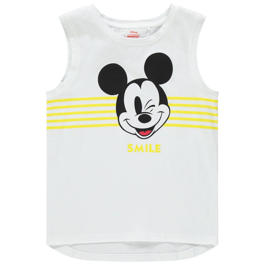 Camiseta sin mangas en algodón orgánico Mickey Disney 