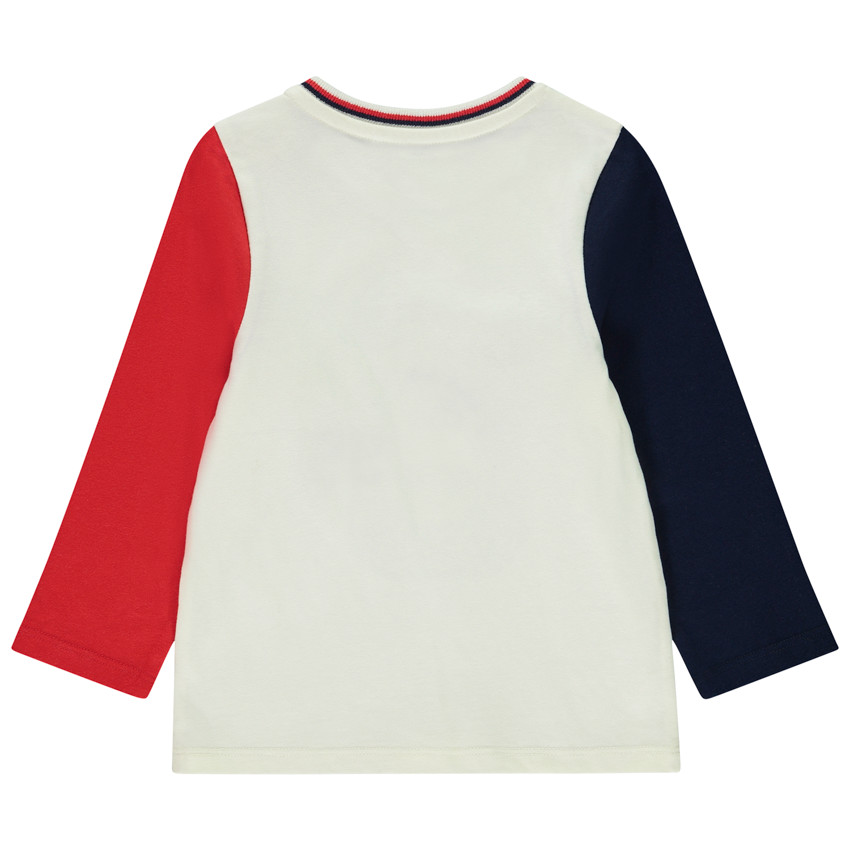 Camiseta de manga larga efecto colorblock para bebé niño 