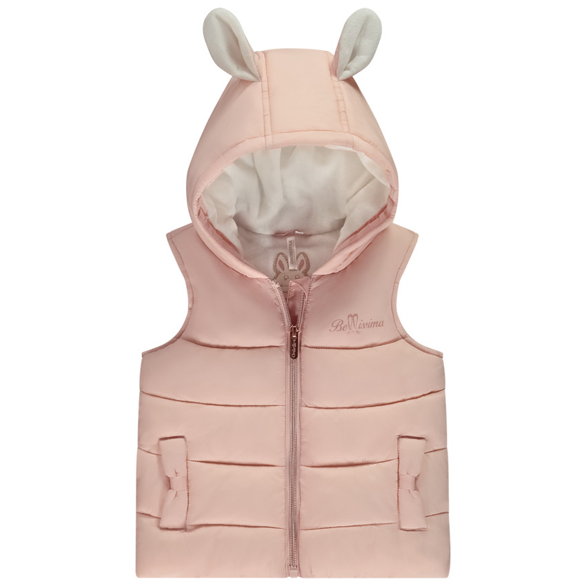 Chaleco acolchado divertido con conejo para bebé niña  Additional Chaleco acolchado divertido con conejo para bebé niña
