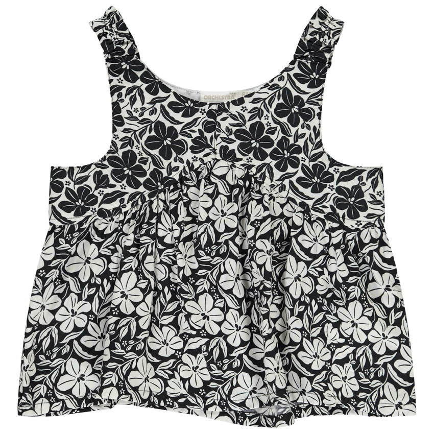 Top de tirantes con estampado floral para niña 