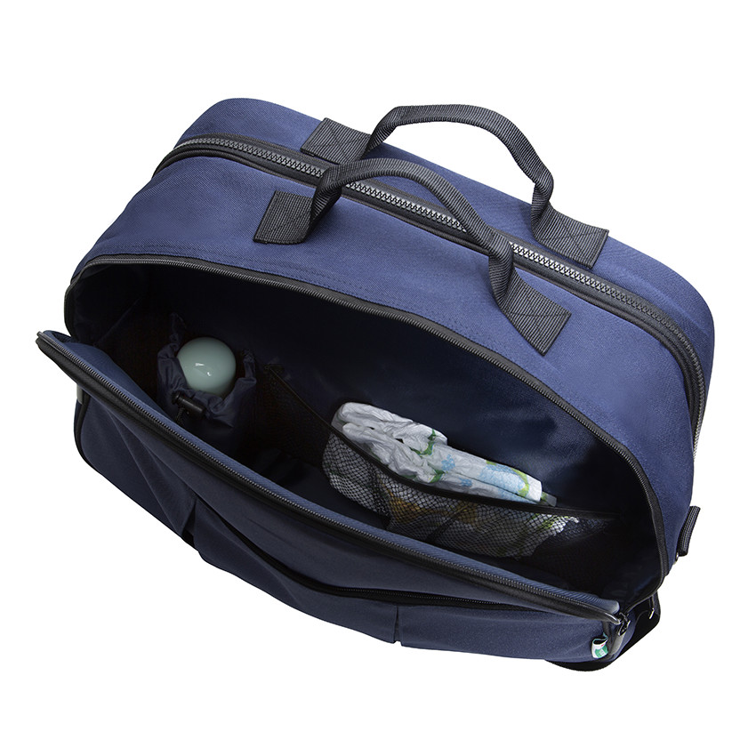 Bolso cambiador / cuna DOBEBEDO 2 en 1 - Azul marino 