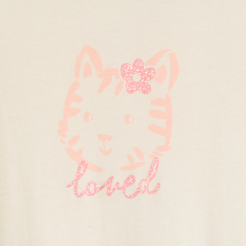 Pijama de jersey con estampado imaginativo para niña. 