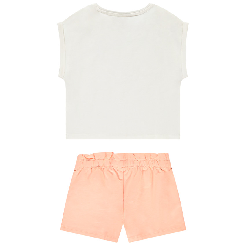 Conjunto de 2 piezas con hibisco y strass para niña 