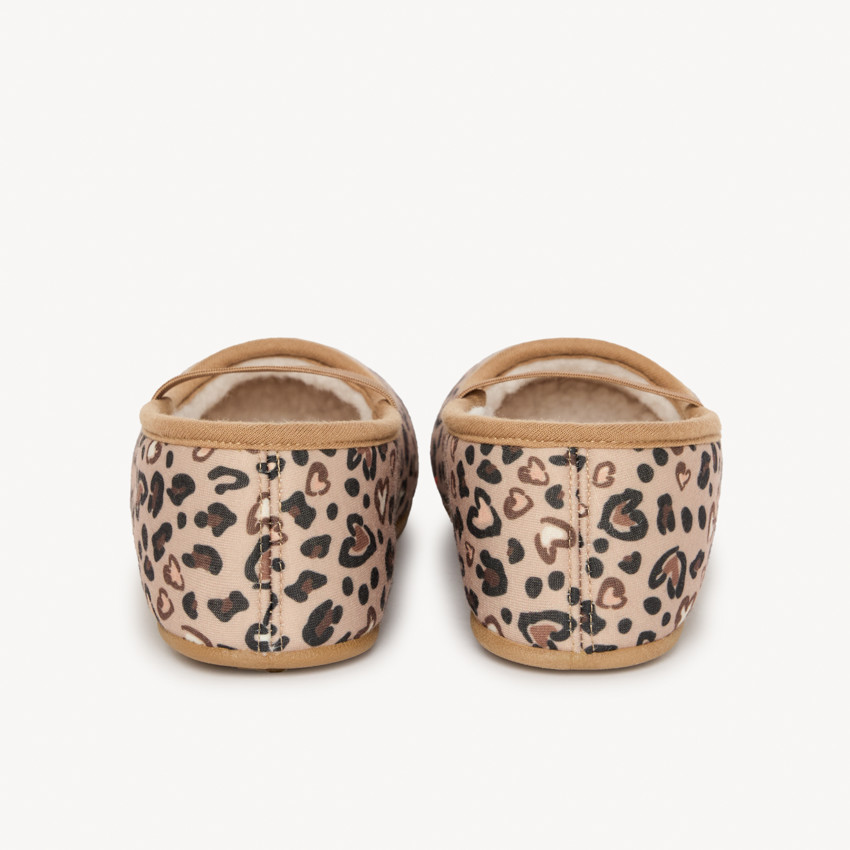Patucos para bebé con estampado de corazones y leopardo para niña 
