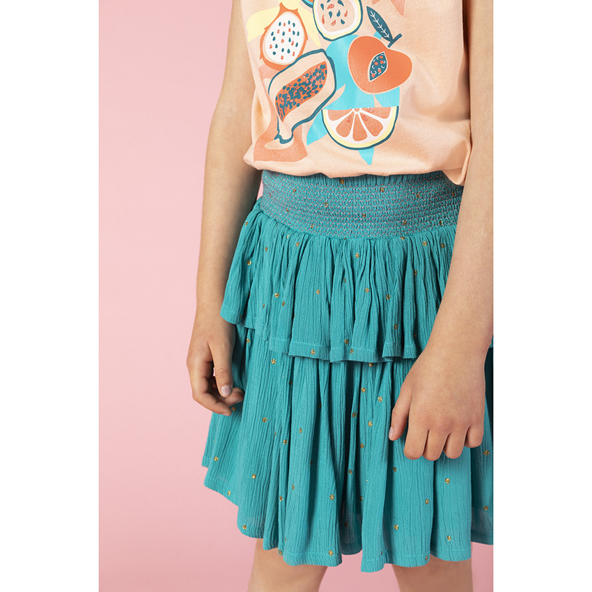 Camiseta manga corta estampado frutas 