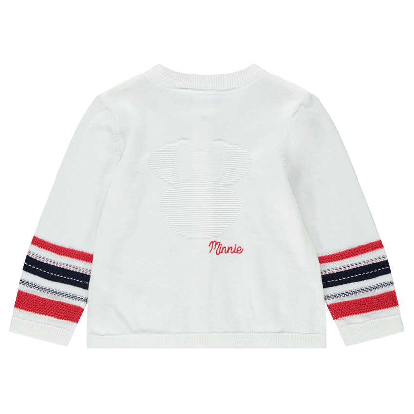 Chaqueta de punto con rayas de jacquard y detalles de Minnie ©Disney 