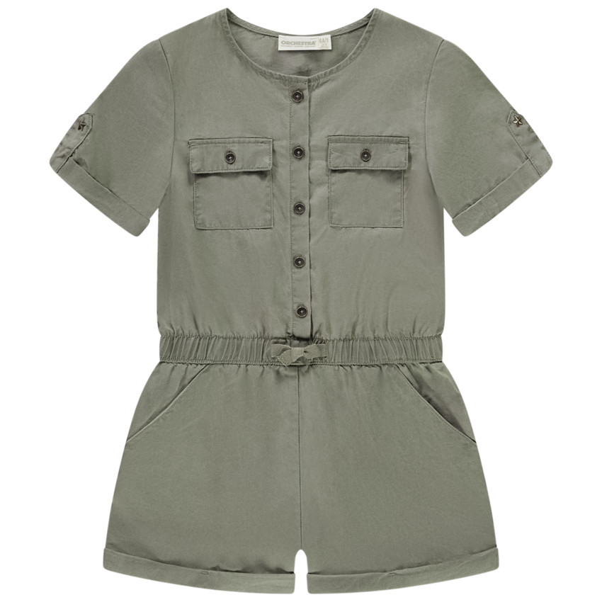 Combishort fluido con bolsillos para niña 