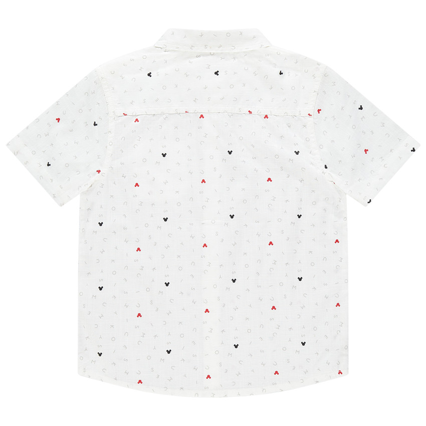 Chemise manches courtes à Mickey et lettres imprimés Disney 