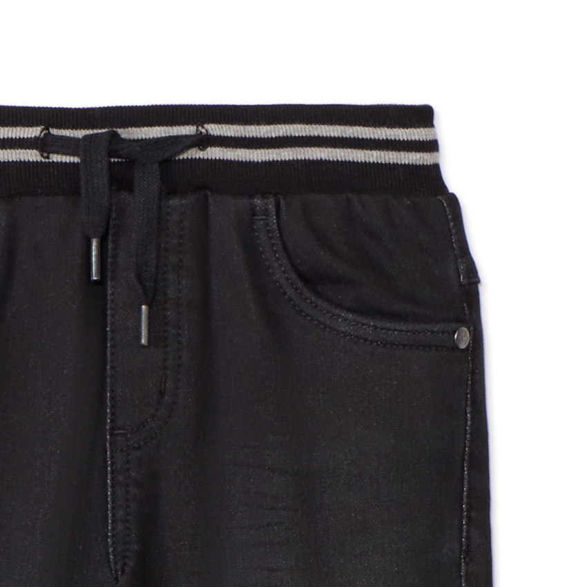 Pantalón recto con cintura elástica y rayas para niño 