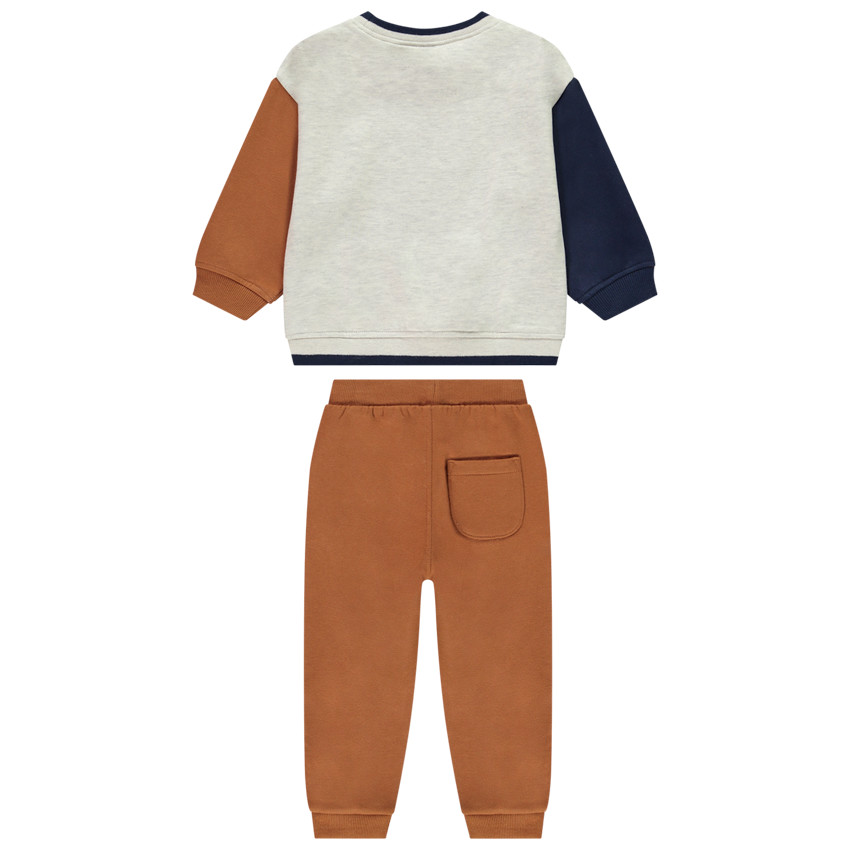 Conjunto de chándal + sudadera oversize con efecto relieve de skate para bebé niño 