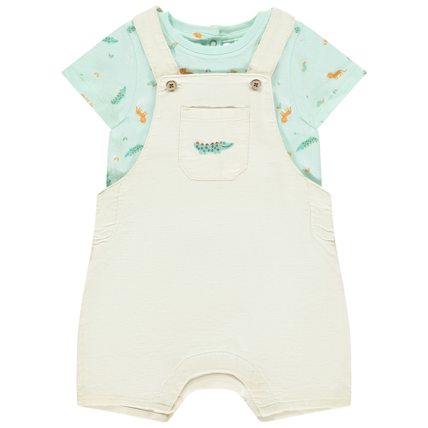 Conjunto de 2 piezas con camiseta estampada de animales para bebé niño 