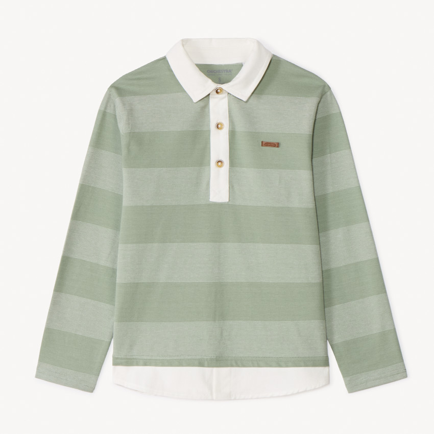 Polo de manga larga a rayas para niño 
