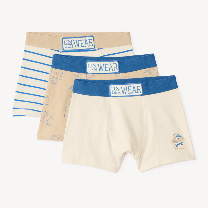 Lote de 3 boxers divertidos para niño 