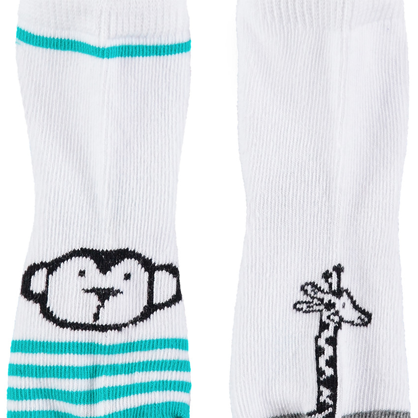 Juego de 2 pares de calcetines variados con animales de jacquard 