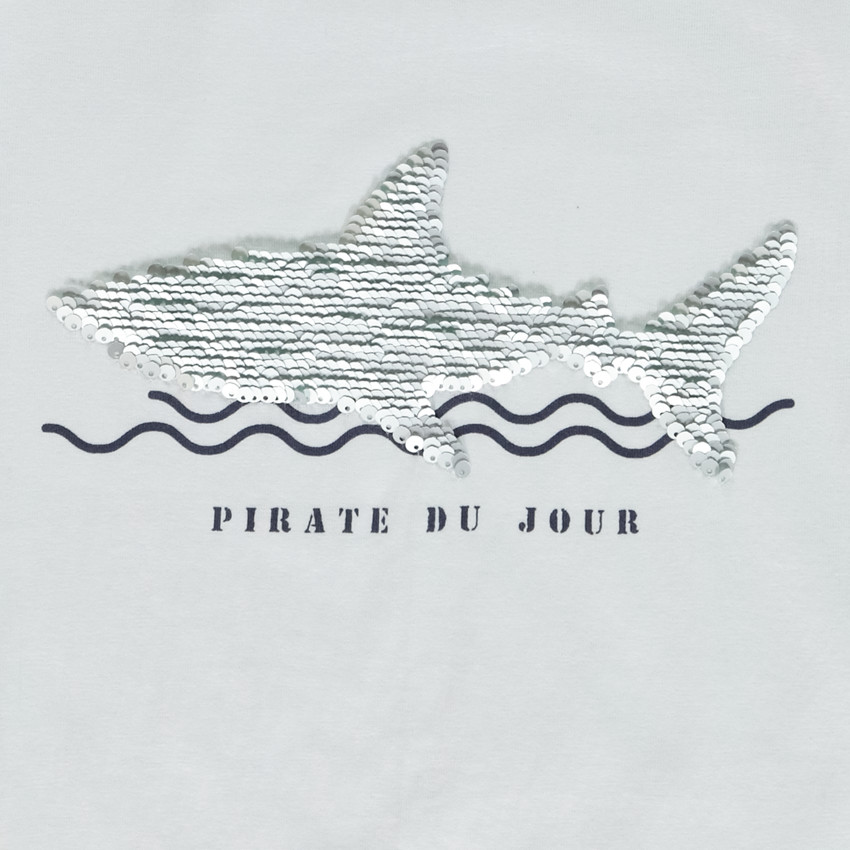 Camiseta manga corta lentejuelas mágicas para niño 