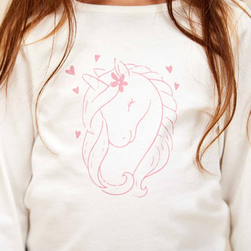 Camiseta de manga larga de jersey para bebé niña 