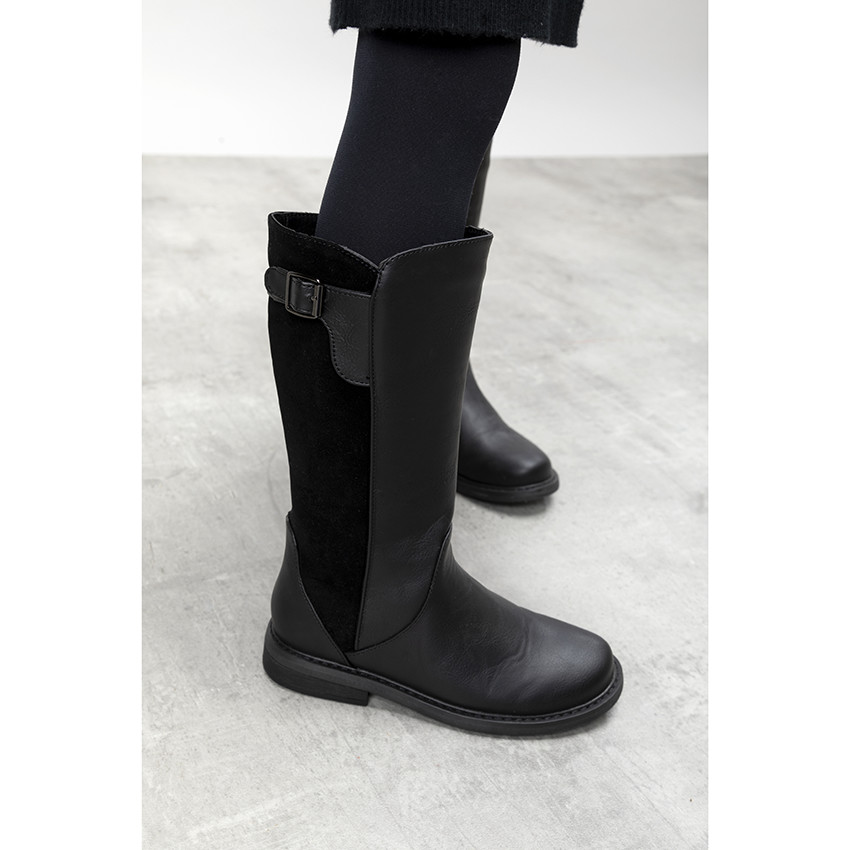 Botas de montar negras para niña con tiras y hebilla decorativa  Additional Botas de montar negras para niña con tiras y hebilla decorativa