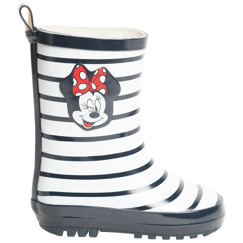 Botas de agua a rayas Minnie Disney para niña 